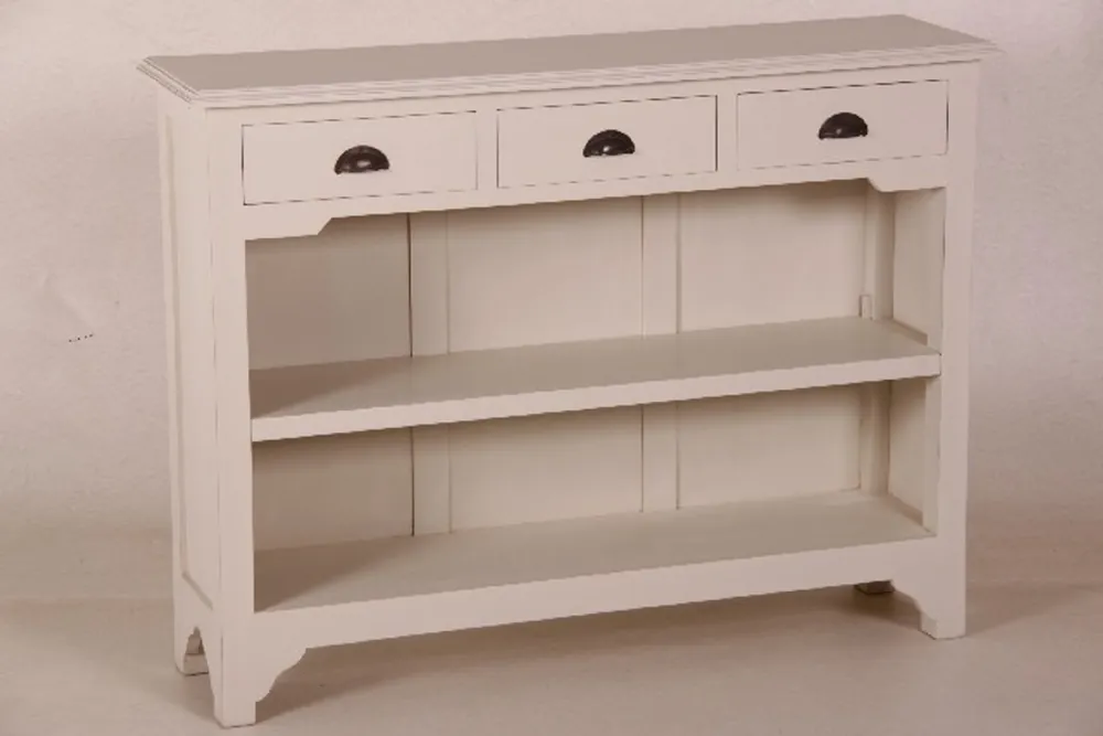 Casa Padrino country-style console table with 3 drawers white - Shabby Chic Furniture Highlight