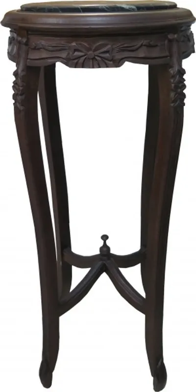 Heißes Angebot Casa Padrino Baroque table with marble top round Gold / Cream 72 x 39 cm antique style