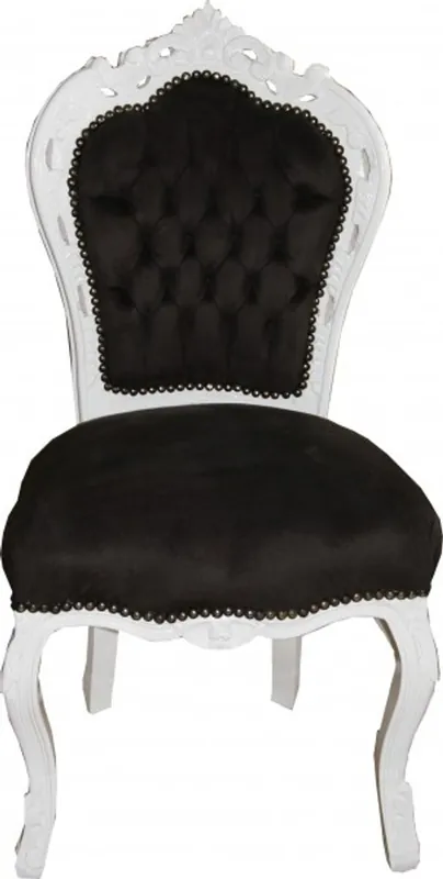 Casa Padrino barroco Cena Presidente Negro / Blanco - Muebles de estilo antiguo Letzte Chance