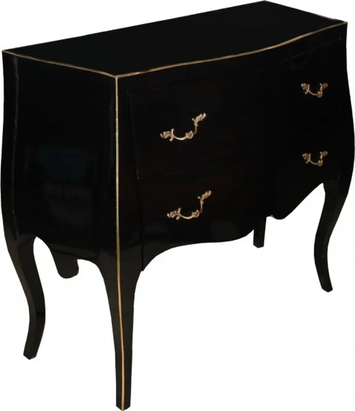 Casa Padrino Baroque luxury dresser Black Gold B 85 cm, H 78 cm, D 37 cm - Baroque furniture Bestpreis