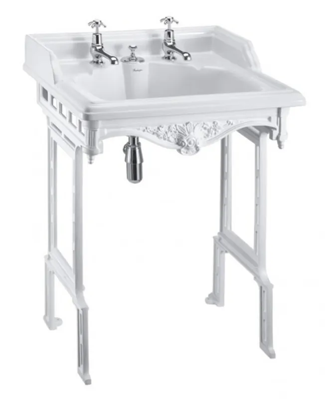 Top-Seller Casa Padrino Nouveau Stand Vanity White / white with 2 tap holes - Baroque washbasin baroque antique style