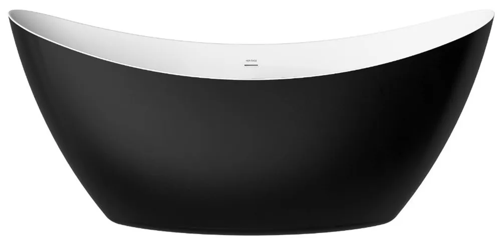 Geprüft Casa Padrino vasca da bagno indipendente di lusso in acrilico nero / bianco 173 x 73 x A. 75 cm - Accessori da bagno di lusso - Collezione di Lusso
