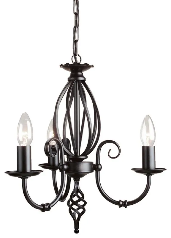 Abverkauf Casa Padrino lampadario barocco nero Ø 36 x A. 45 cm - Elegante lampadario da soggiorno - Lampadario in stile barocco