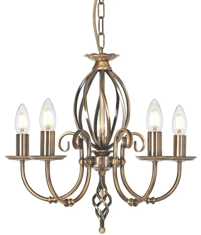 Casa Padrino lampadario barocco ottone antico Ø 47 x A. 45 cm - Elegante lampadario da soggiorno - Lampadario in stile barocco Neuheit