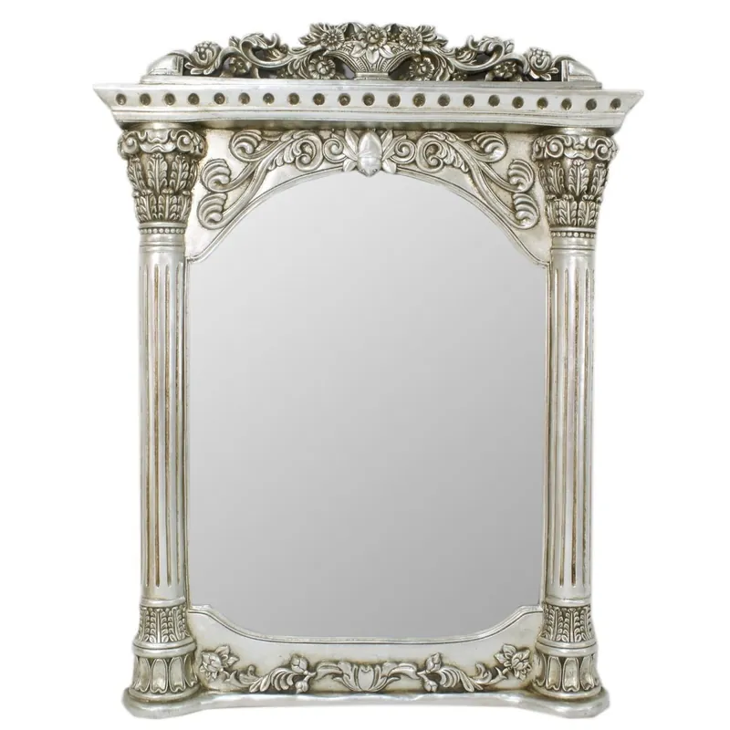 Casa Padrino specchio da parete barocco argento 90 x H. 115 cm - specchio in stile barocco mobili in stile antico Sofort Bestellen