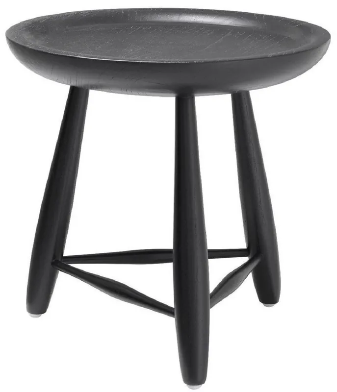 Casa Padrino tavolino di lusso in legno massello nero Ø 38 x A. 44 cm - Tavolo rotondo in legno di mindi - Mobili da soggiorno di lusso Top-Angebot