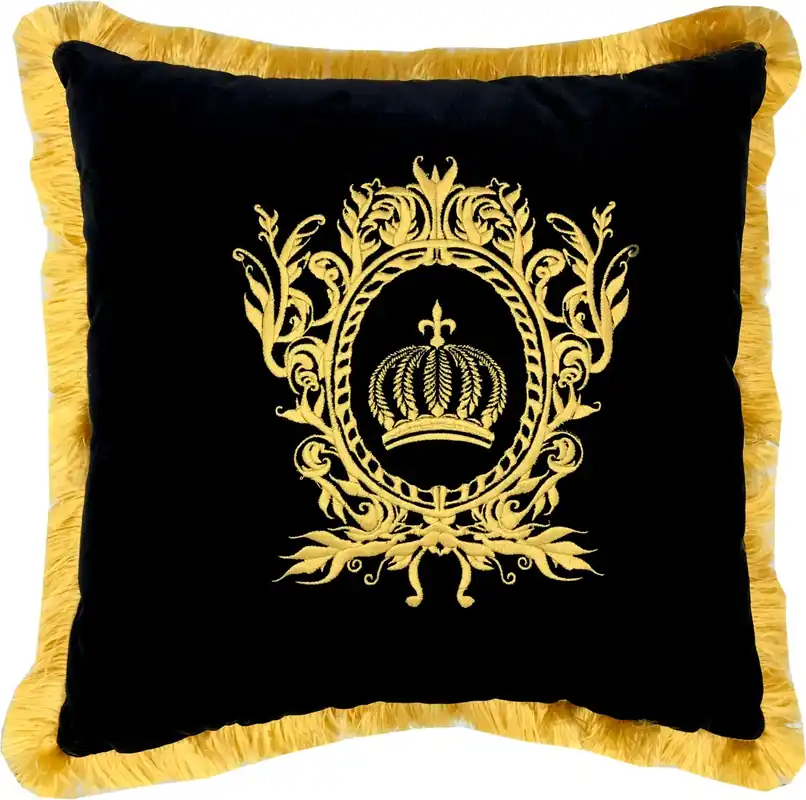 Harald Glööckler cuscino decorativo di lusso Pompöös di Casa Padrino nero / oro - cuscino Glööckler Top-Seller