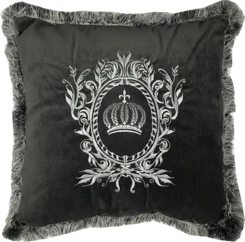 Harald Glööckler cuscino decorativo di lusso Pompöös di Casa Padrino grigio / argento - cuscino Glööckler Must-Have