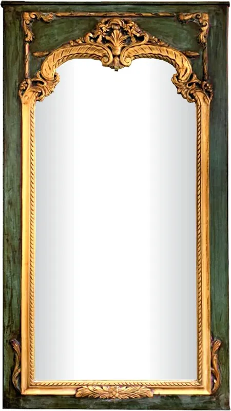 Specchio da parete barocco Casa Padrino Stile antico verde / Oro 105 cm x H 192 cm - Aspetto antico - Nobile e magnifico Sale