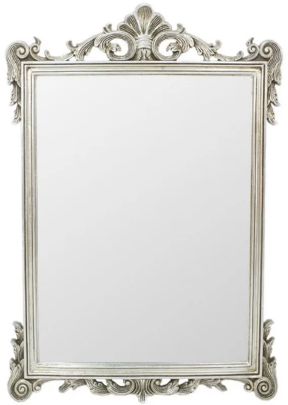 Must-Have Casa Padrino specchio barocco argento 75 x A. 110 cm - Specchio da parete in stile barocco - Specchio guardaroba in stile antico - Specchio soggiorno - Mobili Barocchi