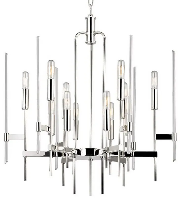 Ausverkauf Casa Padrino lampadario di lusso argento 61 x 61 x A. 67,3 cm - Lampadario elegante con bracci in ottone e aste di vetro - Collezione di Lusso