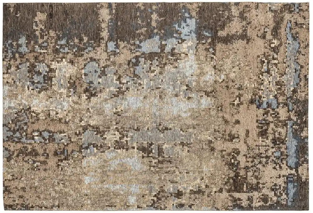 Casa Padrino tappeto di lusso in cotone beige / marrone / blu - Diverse Misure - Tappeto da soggiorno rettangolare con struttura in rilievo - Collezione di Lusso Top-Seller