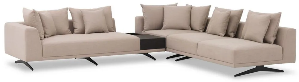 Casa Padrino divano ad angolo di lusso sabbia / bronzo 340 x 292 x A. 64 cm - Divano da soggiorno nobile con cuscini - Mobili di Lusso - Qualità di Lusso Angebot