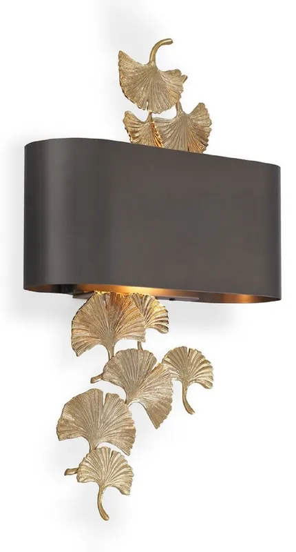 Casa Padrino lampada da parete di design oro / bronzo 36 x 13,5 x A. 61 cm - Lampada da Parete per Hotel e Ristoranti - Qualità di Lusso Angebot