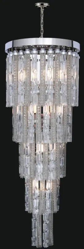 Casa Padrino lampadario LED barocco di lusso argento Ø 50 x A. 80 cm - Magnifico lampadario in stile barocco - Qualità di Lusso Super-Preis