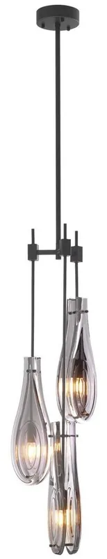 Letzte Chance Casa Padrino lampadario di lusso bronzo / grigio Ø 30 x A. 95,5 cm - Lampadario moderno in metallo con paralumi in vetro - Qualità di Lusso