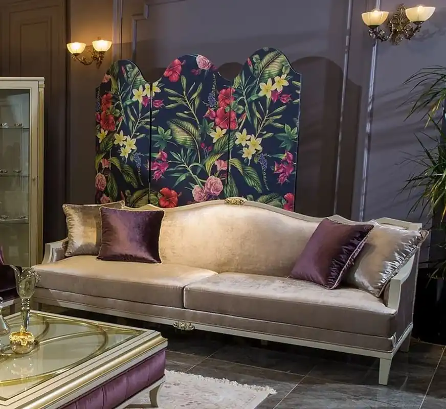 Rabatt Casa Padrino divano barocco di lusso rosa / bianco / oro 239 x 83 x A. 93 cm - Divano da soggiorno nobile con cuscini decorativi - Mobili da soggiorno barocco