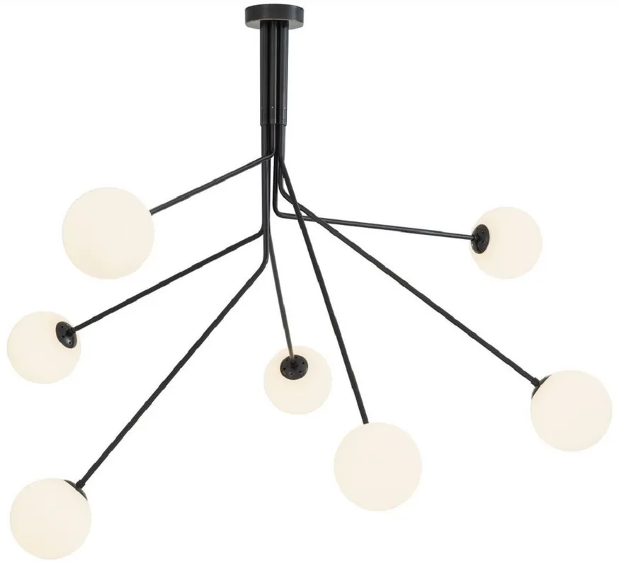 Casa Padrino lampadario alogeno di lusso bronzo / bianco 192 x 192 x A. 85 cm - Lampadario moderno dimmerabile con paralumi rotondi in vetro - Collezione di Lusso Heißes Angebot