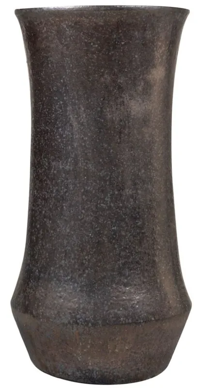 Garantierte Lieferung Casa Padrino vaso da fiori Art Nouveau nero / bronzo Ø 43 x A. 87 cm - Vaso per piante rotondo fatto a mano in terracotta - Accessori per la decorazione di giardini e terrazze