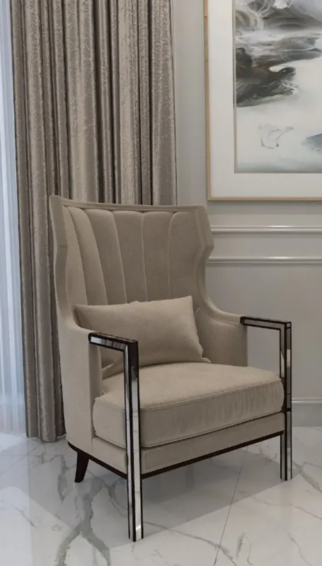 Nur Für Kurze Zeit Casa Padrino poltrona in velluto Art Déco di lusso grigio / nero / argento 70 x 75 x A. 100 cm - Poltrona da salotto nobile - Qualità di Lusso - Mobili Art Déco