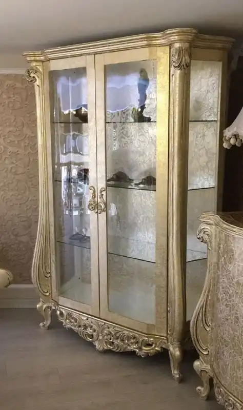 Preiswert Casa Padrino vetrina gabinetto barocco di lusso oro antico 135 x 53 x A. 203 cm - Magnifico vetrina in legno massello in stile barocco - Mobili Barocchi