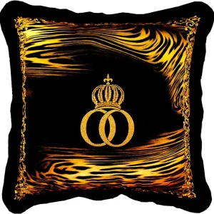 Harald Glööckler cuscino decorativo di lusso Pompöös di Casa Padrino corona e fiamme con strass - cuscino Glööckler Heißes Angebot