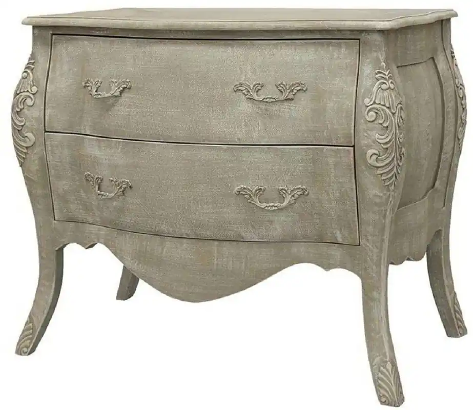 Casa Padrino cassettone barocco di lusso grigio antico 90 x 58 x A. 80 cm - Cassettone fatto a mano in legno massello con 2 cassetti - Mobili nobili in stile barocco Heißes Angebot