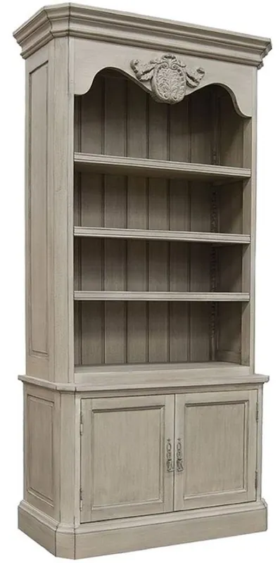 Casa Padrino armadio per libri in stile country di lusso grigio 110 x 47 x A. 240 cm - Armadio fatto a mano in legno massello con 2 ante - Mobili in legno massello in stile country nobile Markenware