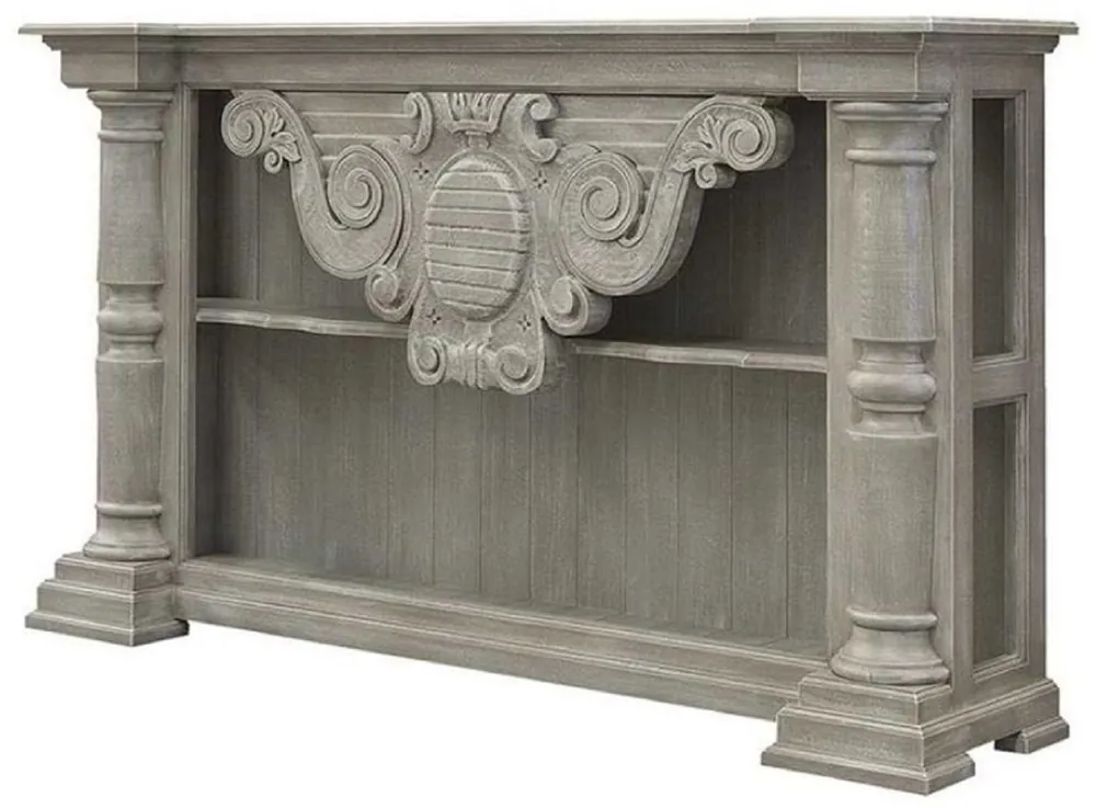 Casa Padrino consolle in stile country di lusso grigio 170 x 40 x A. 100 cm - Consolle in legno massello fatto a mano - Mobili in legno massello in stile country nobile Sichere Zahlung