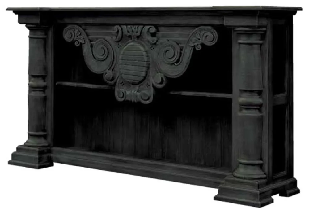 Casa Padrino consolle in stile country di lusso nero 170 x 40 x A. 100 cm - Consolle in legno massello fatto a mano - Mobili in legno massello in stile country nobile Markenware