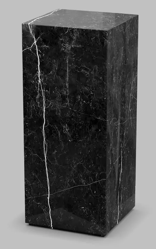 Sonderangebot Casa Padrino tavolino in marmo di lusso nero 30 x 30 x A. 70 cm - Colonna in Marmo Decorativo - Mobili da Soggiorno in Marmo di Lusso