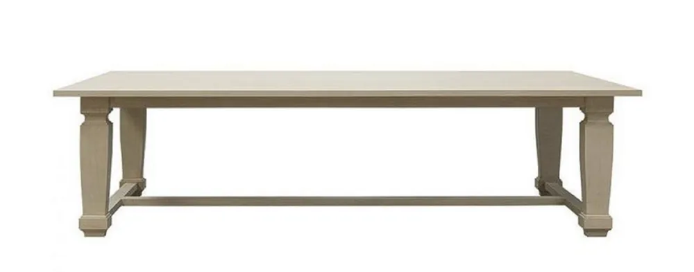Saisonangebot Casa Padrino tavolo da pranzo in stile country di lusso grigio chiaro 220 x 100 x A. 77 cm - Tavolo da cucina in legno massello fatto a mano - Mobili per sala da pranzo