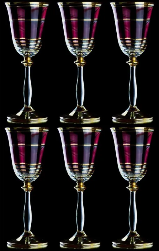 Saisonangebot Casa Padrino set di 6 bicchieri da liquore barocco di lusso rosso bordeaux / oro Ø 5,5 x A. 17 cm - Bicchieri da liquore fatti a mano - Accessori per Hotel e Ristoranti - Qualità di Lusso