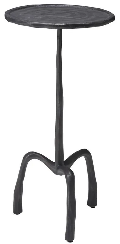 Casa Padrino tavolino di lusso bronzo Ø 27,5 x A. 57,5 cm - Tavolo rotondo in metallo in effetto legno - Mobili soggiorno - Mobili di Lusso Direkt Vom Hersteller