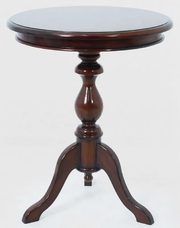 Heißes Angebot Casa Padrino tavolino barocco di lusso marrone scuro Ø 50 x A. 62 cm - Tavolo rotondo in mogano - Mobili in mogano in stile barocco
