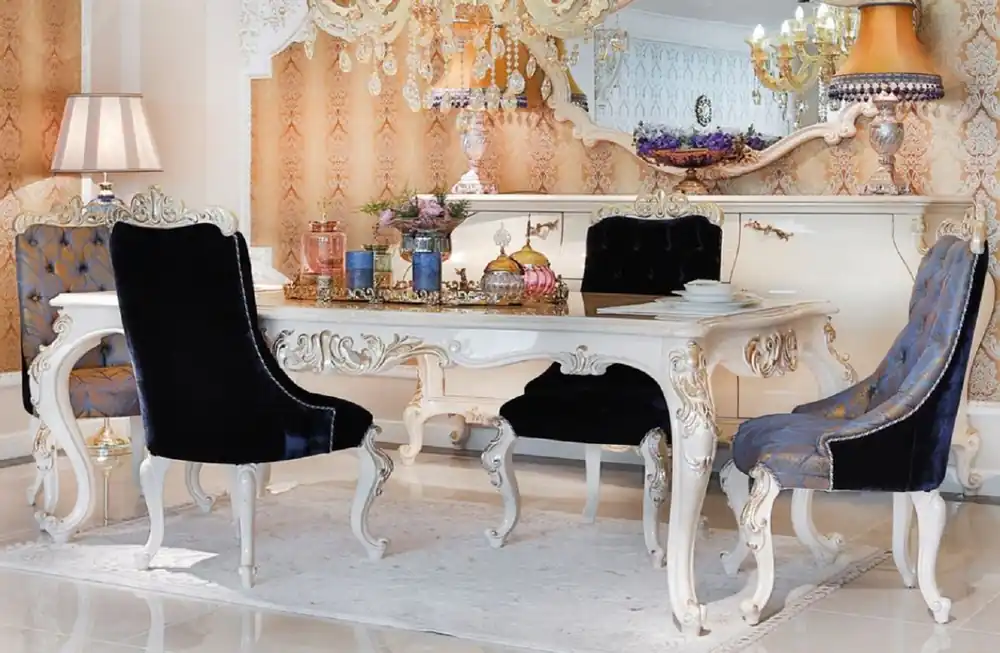 Ausverkauf Casa Padrino set di sedie per sala da pranzo barocco di lusso - 6 Sedie da Cucina - Mobili nobili per sala da pranzo in stile barocco