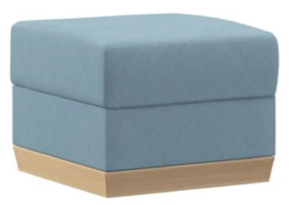 Casa Padrino sgabello azzurro / naturale 60 x 60 x A. 46 cm - Sgabello moderno soggiorno - Pouf - Mobili Soggiorno Expressversand