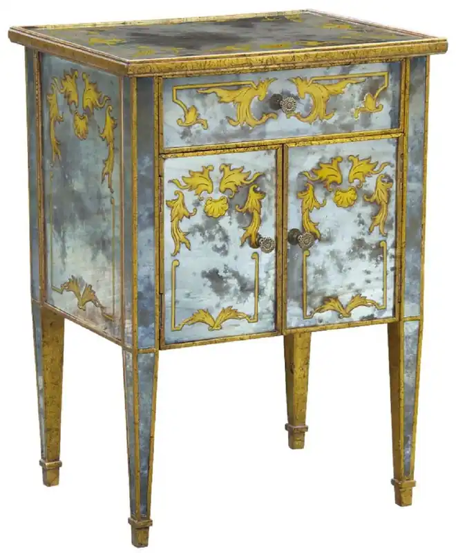 Casa Padrino cassettone barocco di lusso oro antico / oro 52 x 41 x A. 71 cm - Cassettone in mogano a specchio - Comodino - Mobili Barocchi Direktkauf