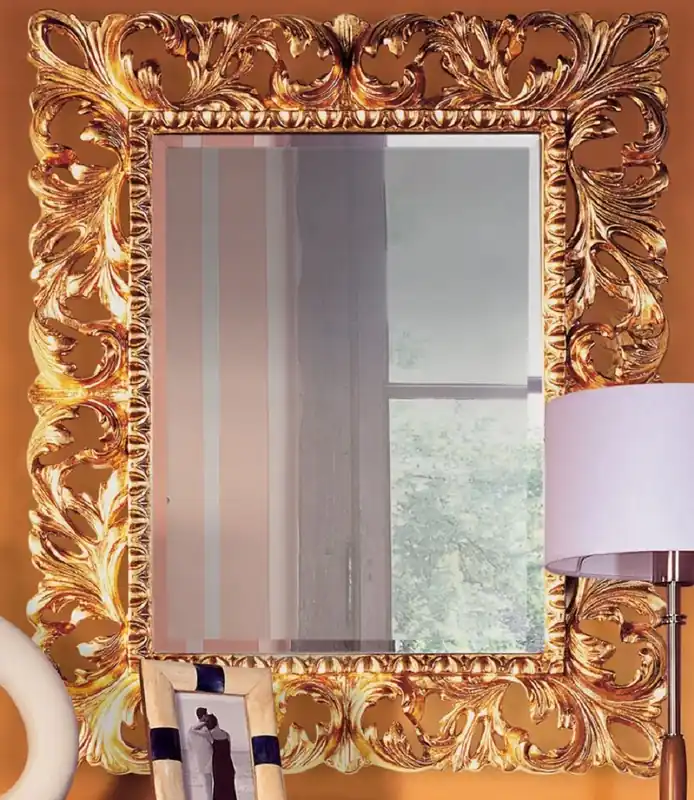 Casa Padrino specchio barocco di lusso oro 87 x 6 x A. 107 cm - Nobile specchio da parete in legno massello in stile barocco - Specchio guardaroba in stile antico - Specchio soggiorno - Mobili Barocchi Solange Der Vorrat Reicht