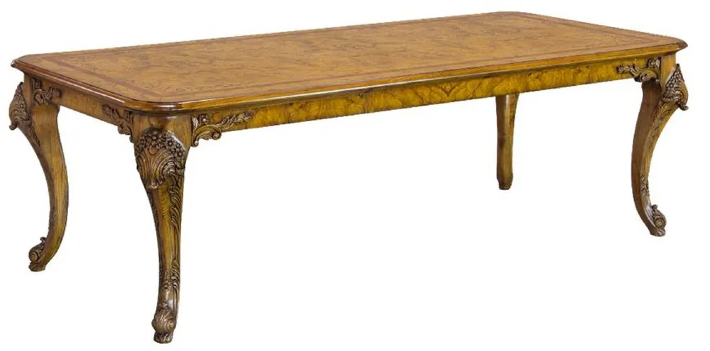 Casa Padrino tavolo da pranzo barocco di lusso marrone chiaro 240 x 110 x A. 78 cm - Tavolo da pranzo in legno massello fatto a mano in stile barocco - Mobili per sala da pranzo barocco Knallerangebot