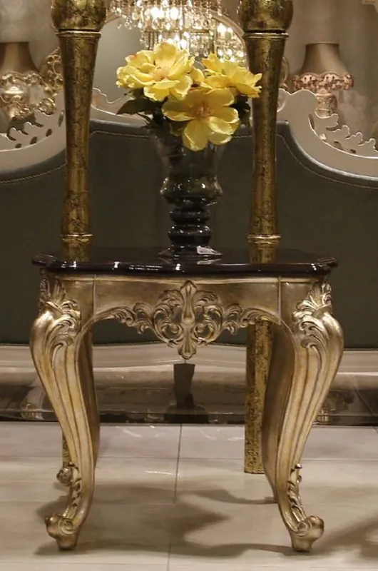 Letzte Chance Casa Padrino tavolino barocco di lusso marrone scuro / oro - Tavolo in stile barocco magnifico - Mobili per soggiorno barocco