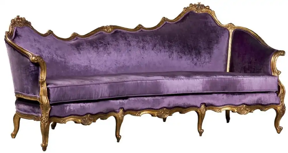 Casa Padrino divano barocco di lusso in velluto viola / oro - Divano da soggiorno nobile artigianale in stile barocco - Mobili da soggiorno barocco - Nobile e Splendido Sonderangebot