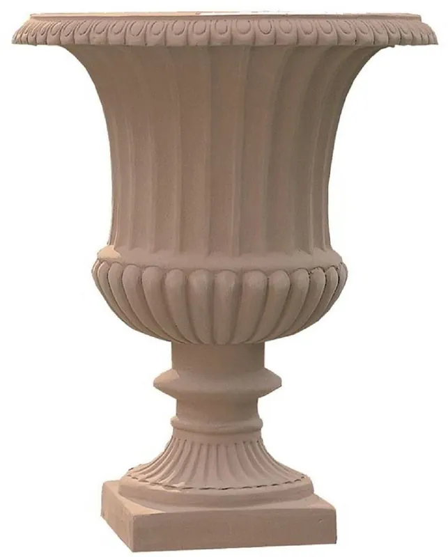 Top-Seller Casa Padrino vaso di fiori barocco terracotta Ø 36 x A. 46 cm - Vaso in ceramica fatto a mano - Decorazione del giardino balcone terrazzo in stile barocco