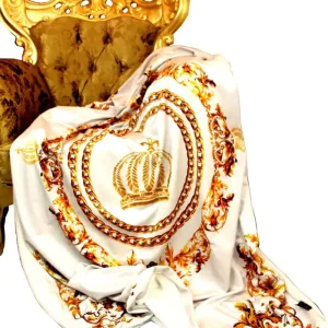 Aktuell Coperta di lusso Pompöös di Casa Padrino barocco crema / oro di Harald Glööckler con strass
