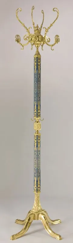 Online Kaufen Casa Padrino stand guardaroba barocco di lusso oro / blu 40 x 40 x A. 178 cm - Appendiabiti in ottone nobile - Mobili Appendiabiti Barocco