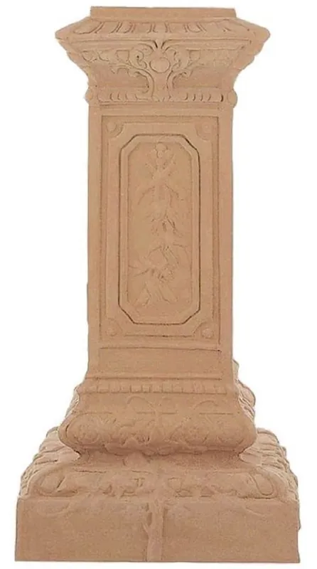 Casa Padrino Pilastro Barocco Terracotta 38 x 37 x A. 83 cm - Colonna Decorativa in Ceramica Fatta a Mano - Decorazione Giardino Terrazza Barocco Direktkauf
