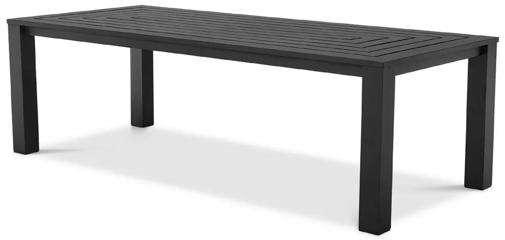 Casa Padrino tavolo da pranzo di lusso nero 240 x 105 x A. 74,5 cm - Tavolo in alluminio resistente alle intemperie - Tavolo da Giardino - Tavolo da Terrazza - Mobili da Giardino - Mobili da Terrazza Neu Im Sortiment