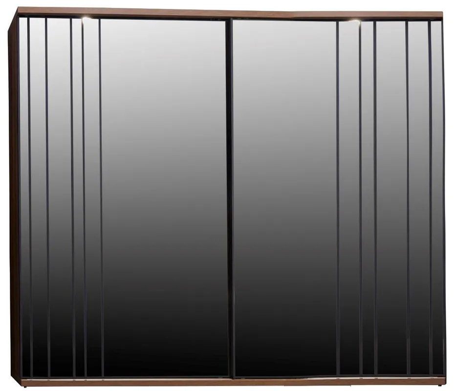 Beliebt Casa Padrino armadio camera da letto di lusso marrone 278 x 65 x A. 228 cm - Guardaroba moderno in legno massello con 2 ante scorrevoli a specchio - Mobili camera da letto di lusso