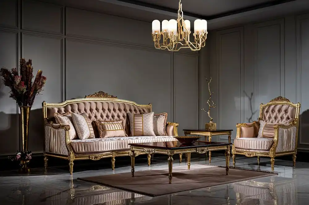 Casa Padrino set da soggiorno barocco di lusso rosa / bianco / oro - 2 Divani e 2 Poltrone e 1 Tavolo da Salotto - Mobili da salotto magnifico in stile barocco Jetzt Bestellen