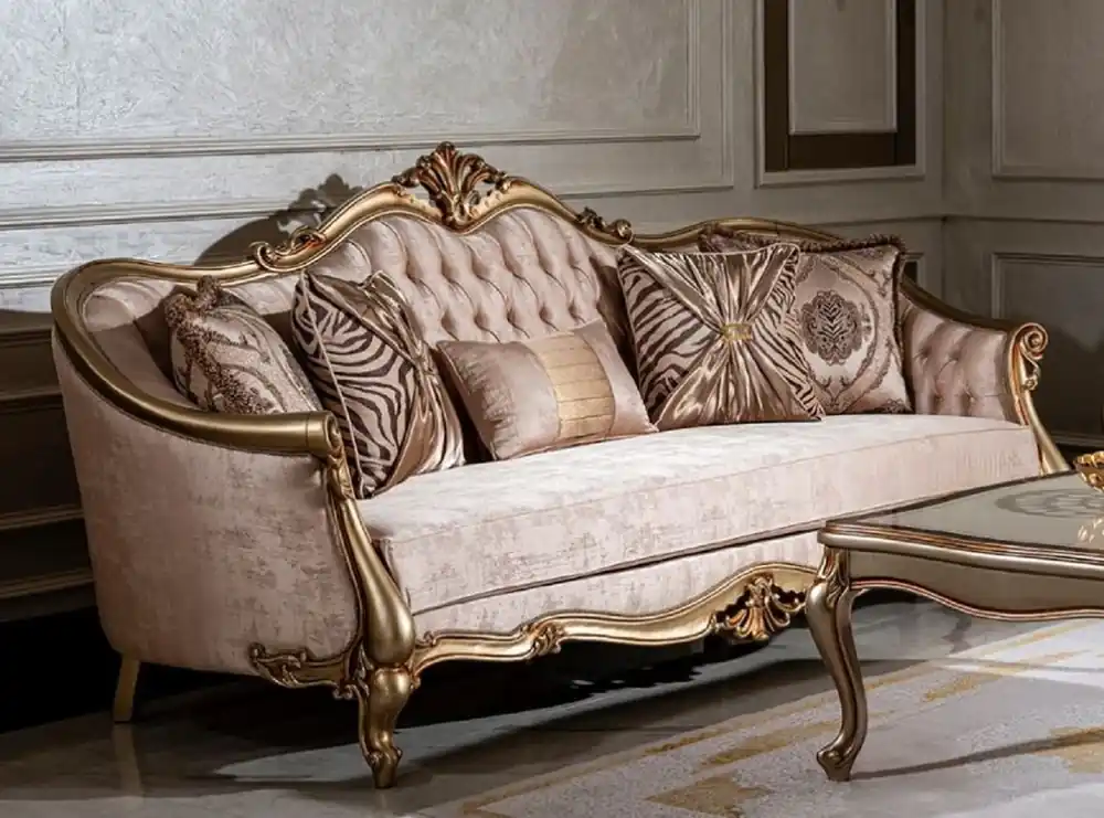 Online Kaufen Casa Padrino divano barocco di lusso rosa / oro - Divano da soggiorno fatto a mano con cuscini decorativi - Mobili da soggiorno - Mobili Barocchi